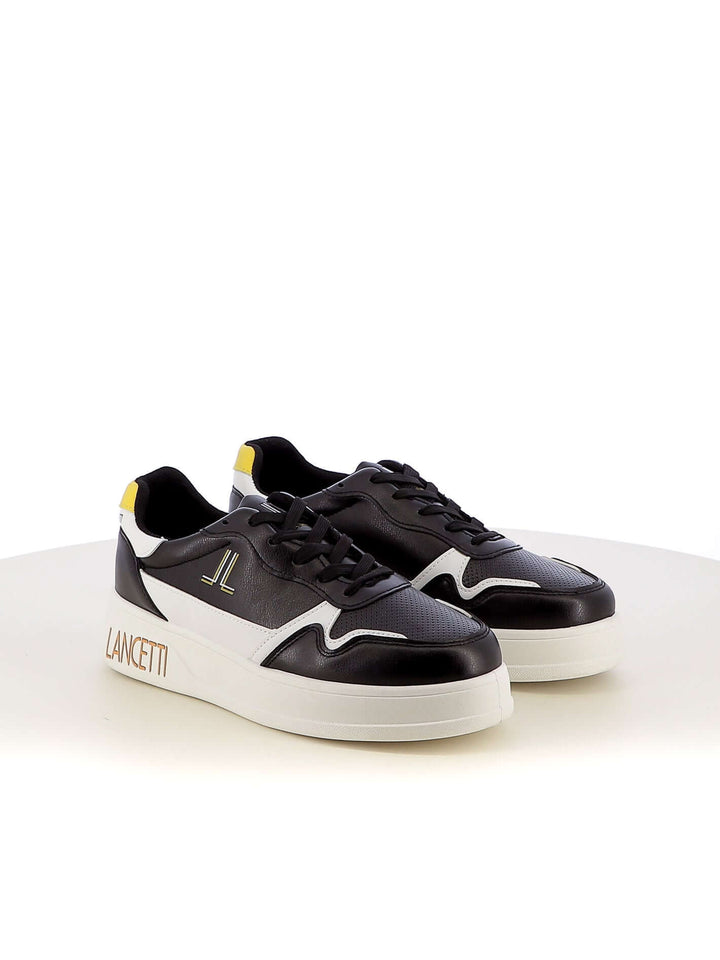 Sneakers stringate uomo LANCETTI 607 nero | Costa Superstore