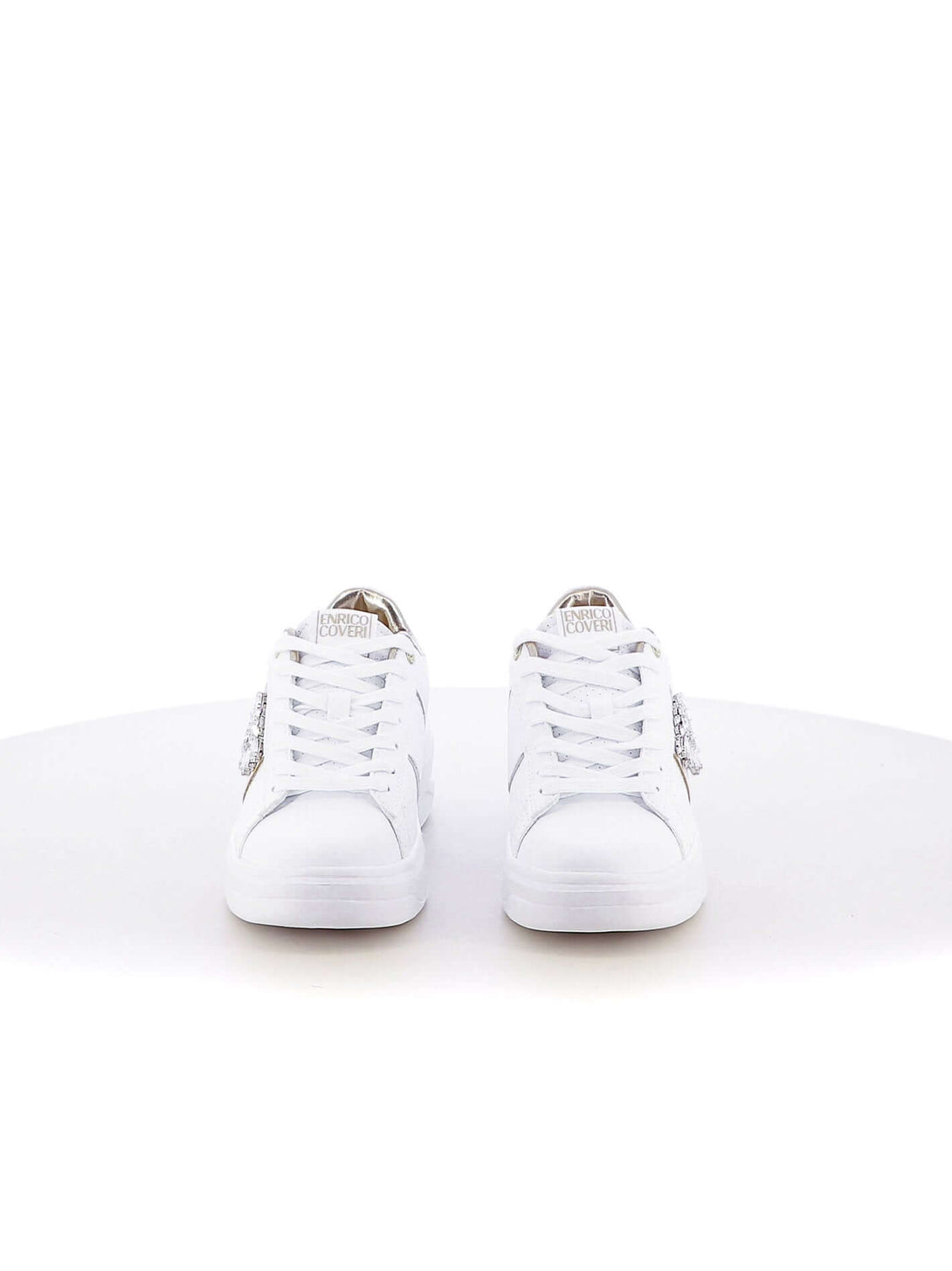 Sneakers stringate donna ENRICO COVERI ECW412220 bianco oro | Costa Superstore