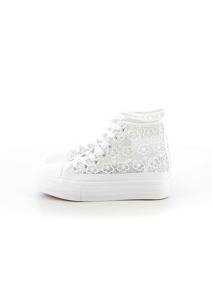 Sneakers con platform in corda donna JEK JO E115 bianco | Costa Superstore