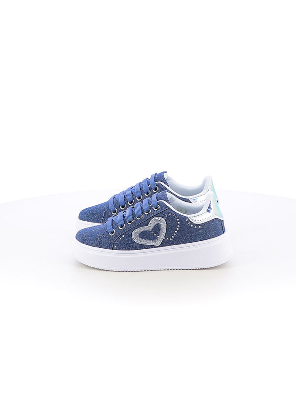 Sneakers stringate bambina LOVE DETAILS 153-778B blu | Costa Superstore