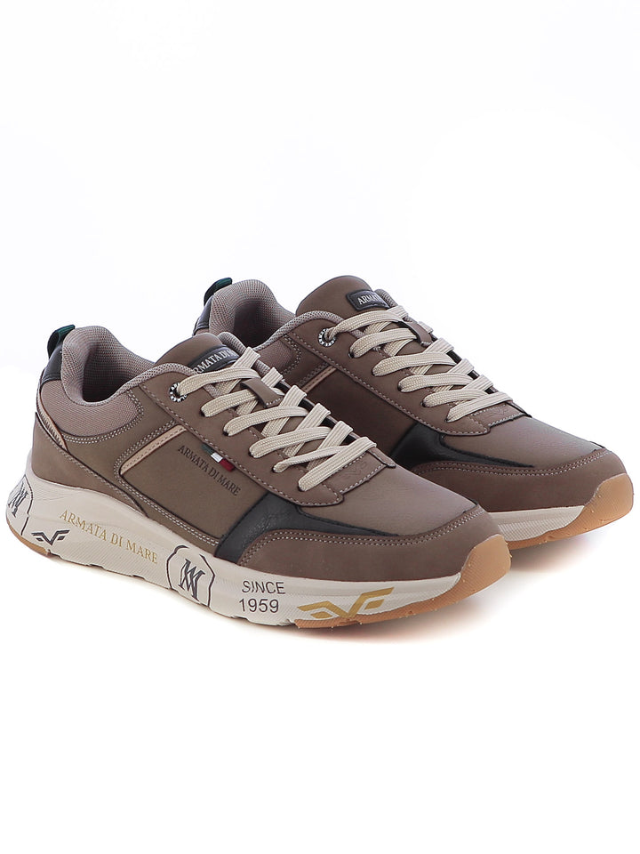 Sneakers stringate uomo ARMATA DI MARE AMUW24N626 beige scuro | Costa Superstore