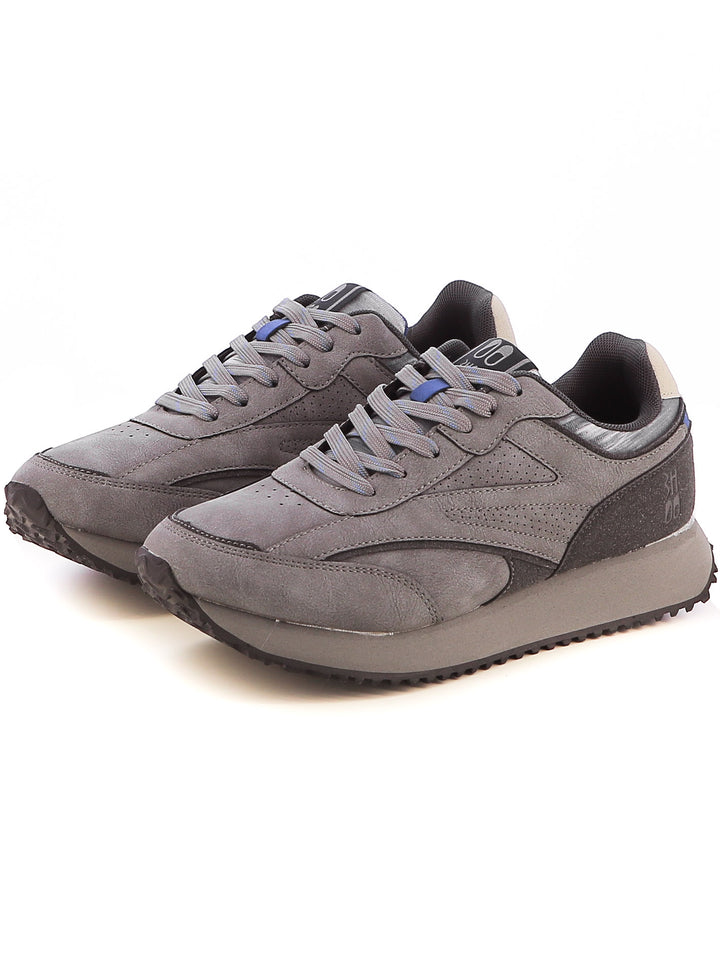 Sneakers stringate uomo BHOO BHO12600 grigio scuro | Costa Superstore