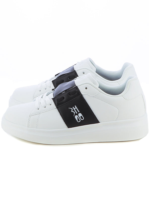 Sneakers stringate uomo BHOO BHO41103 bianco nero | Costa Superstore