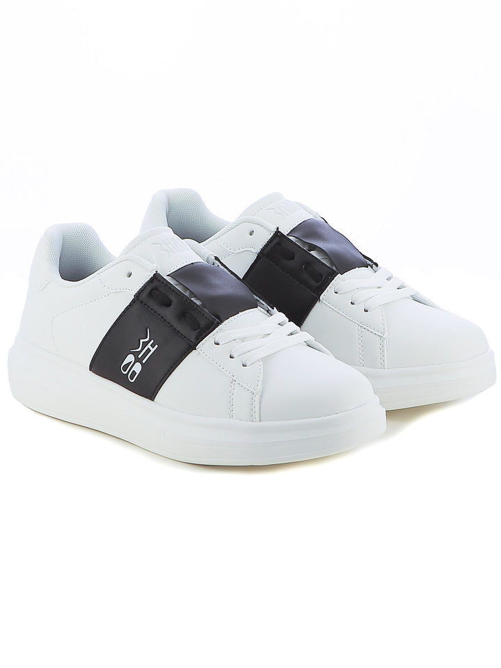 Sneakers stringate uomo BHOO BHO41103 bianco nero | Costa Superstore