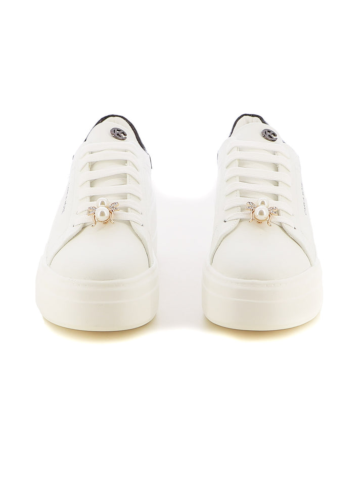 Sneakers stringate donna CARLA KOTE X31-211K bianco nero | Costa Superstore