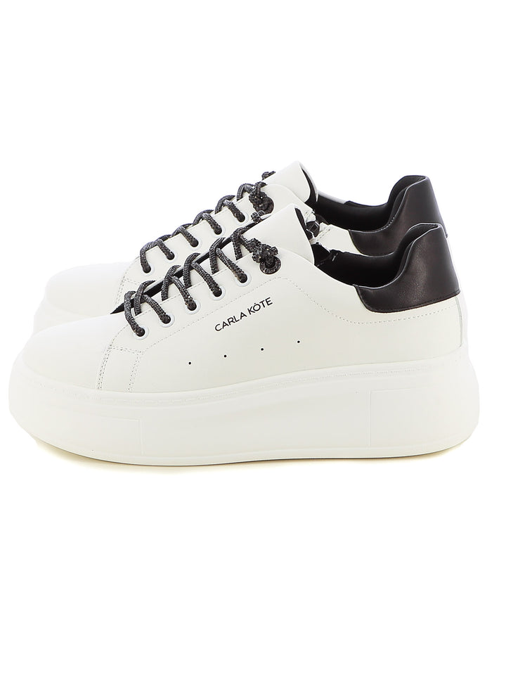 Sneakers stringate donna CARLA KOTE X31-212K bianco nero | Costa Superstore