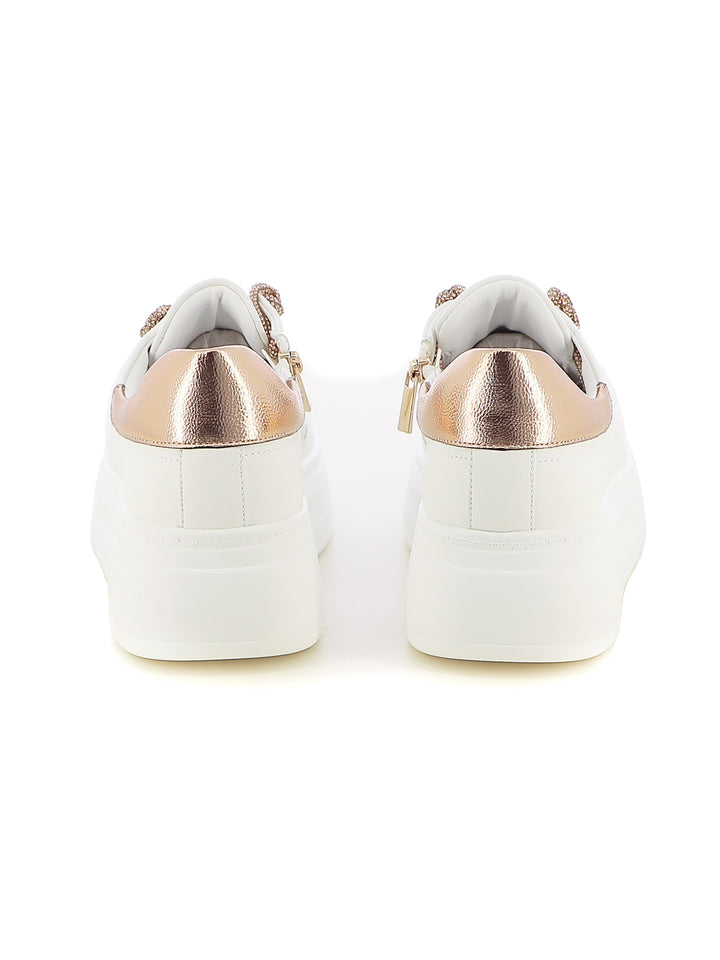 Sneakers stringate donna CARLA KOTE X31-212K bianco oro | Costa Superstore