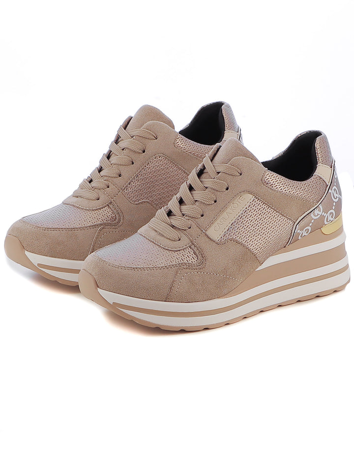 Sneakers stringate donna CARLA KOTE X31-35K beige scuro | Costa Superstore