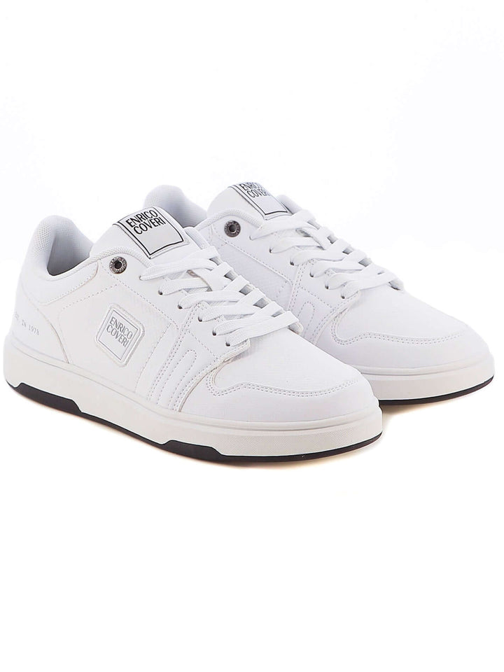 Sneakers stringate uomo ENRICO COVERI ECM424B32 bianco | Costa Superstore