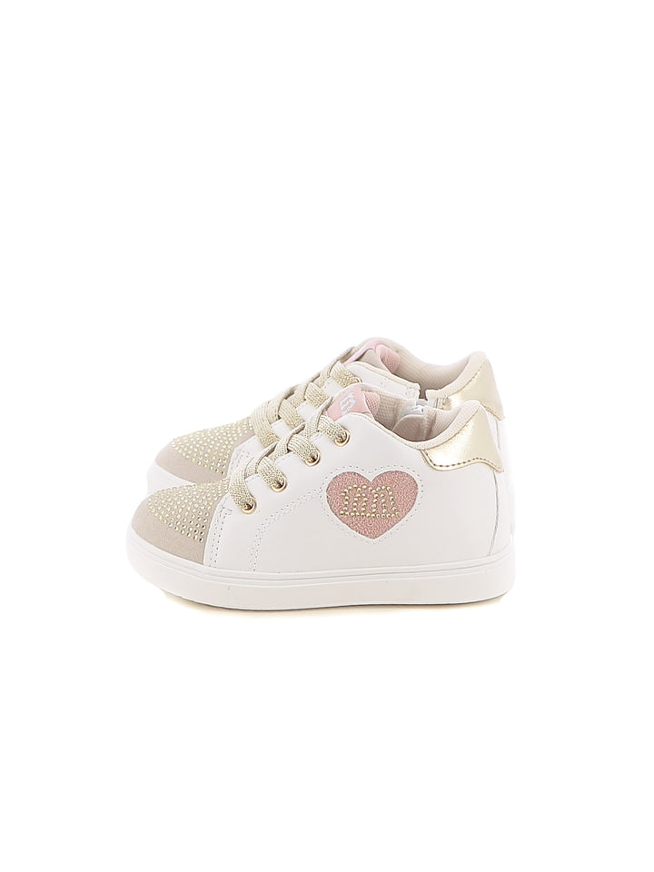 Sneakers a collo alto bambina MELANIA M2504 bianco oro | Costa Superstore