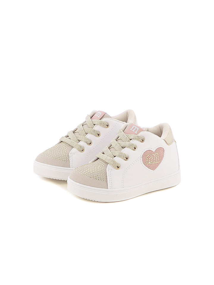 Sneakers a collo alto bambina MELANIA M2504 bianco oro | Costa Superstore