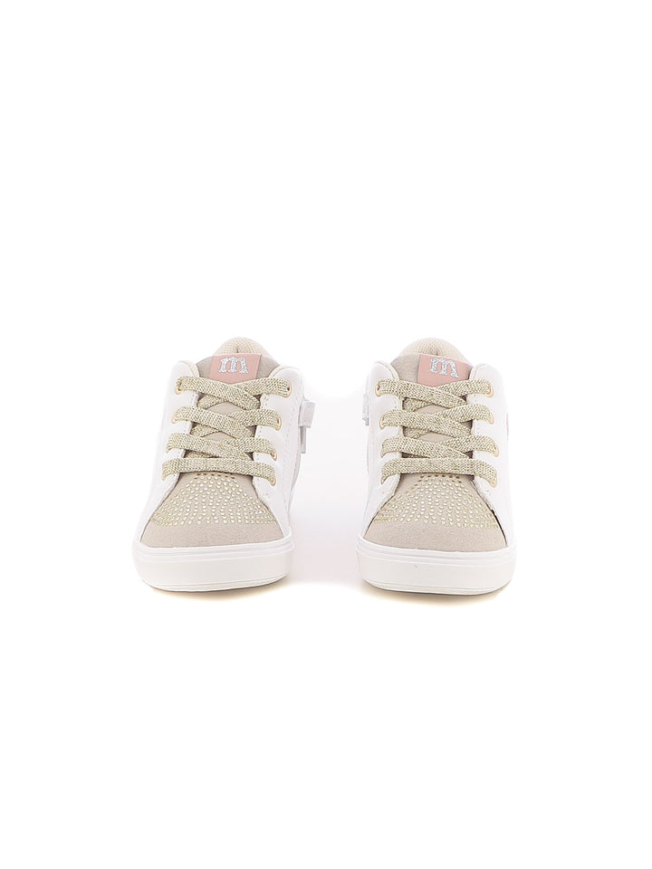 Sneakers a collo alto bambina MELANIA M2504 bianco oro | Costa Superstore