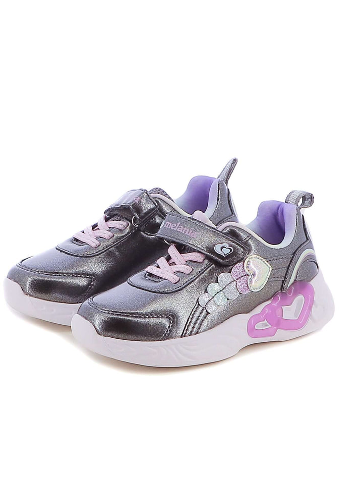 Sneakers con luci bambina MELANIA M2541 argento | Costa Superstore