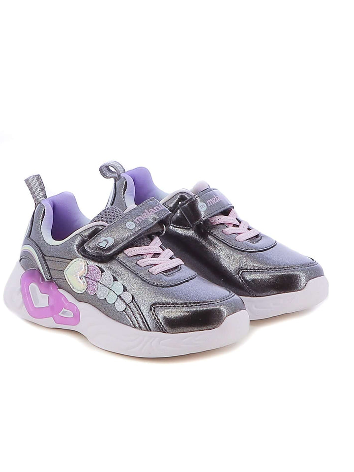 Sneakers con luci bambina MELANIA M2541 argento | Costa Superstore