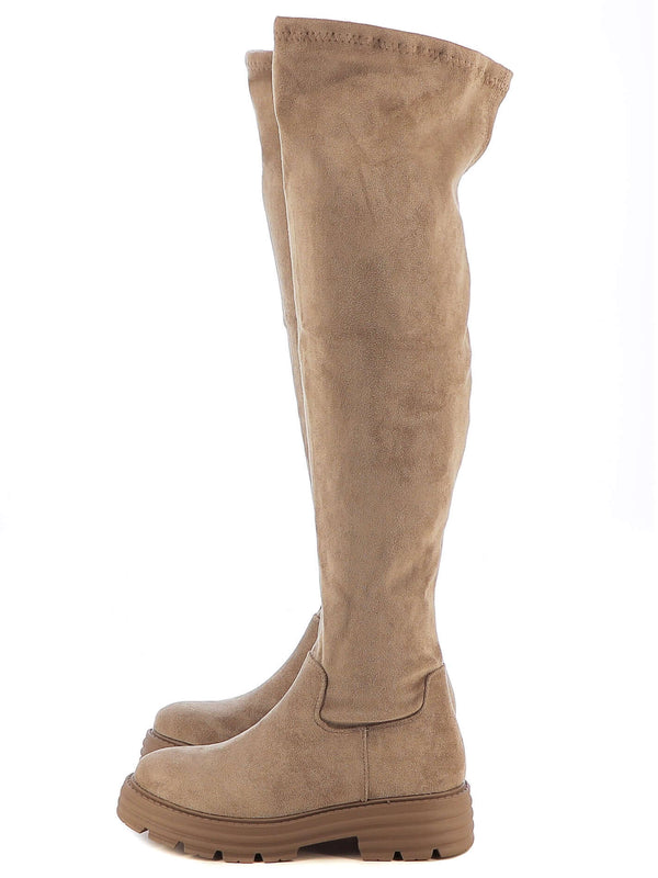 Stivali alti donna MINU RQ24W 5A beige scuro | Costa Superstore