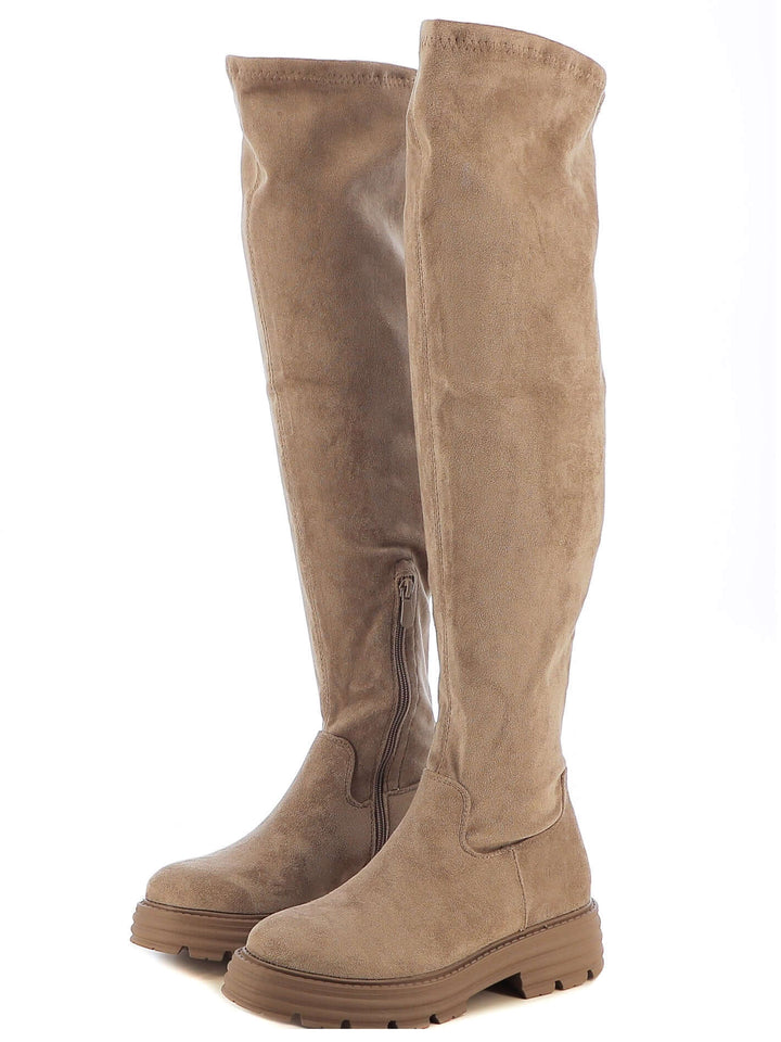 Stivali alti donna MINU RQ24W 5A beige scuro | Costa Superstore