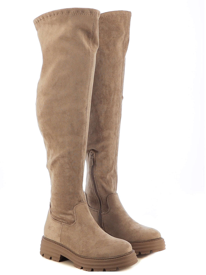 Stivali alti donna MINU RQ24W 5A beige scuro | Costa Superstore