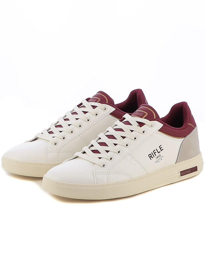 Sneakers stringate uomo RIFLE RFM424H60 bianco rosso | Costa Superstore