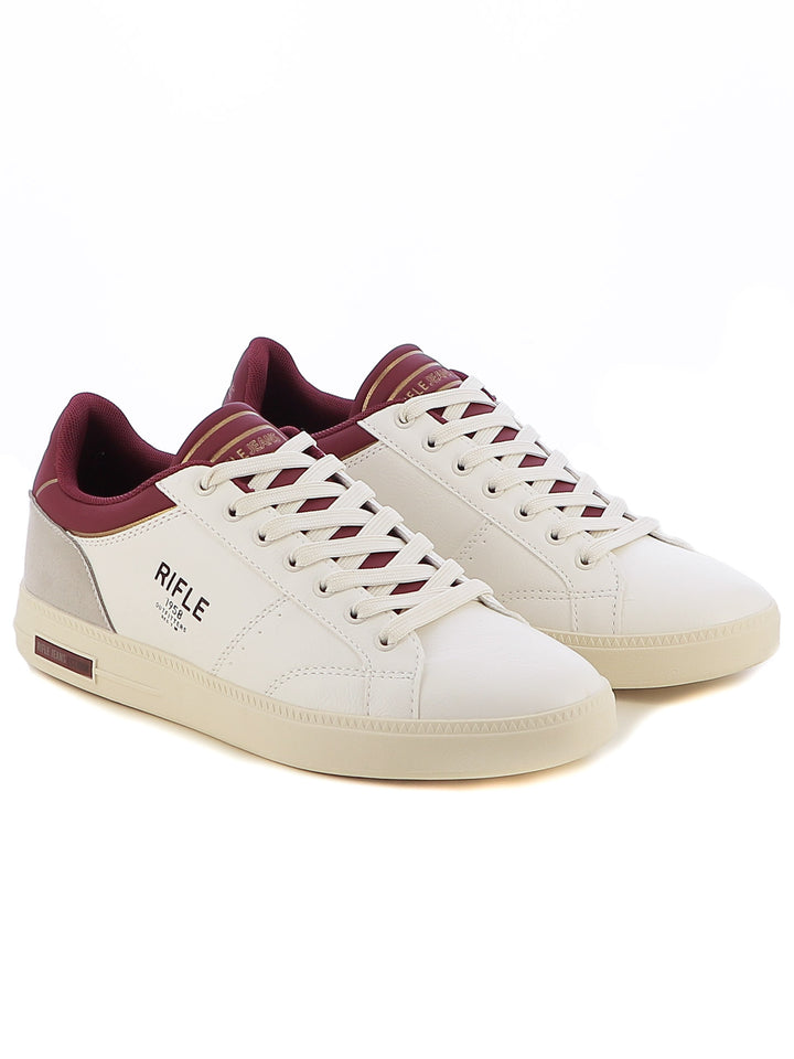 Sneakers stringate uomo RIFLE RFM424H60 bianco rosso | Costa Superstore