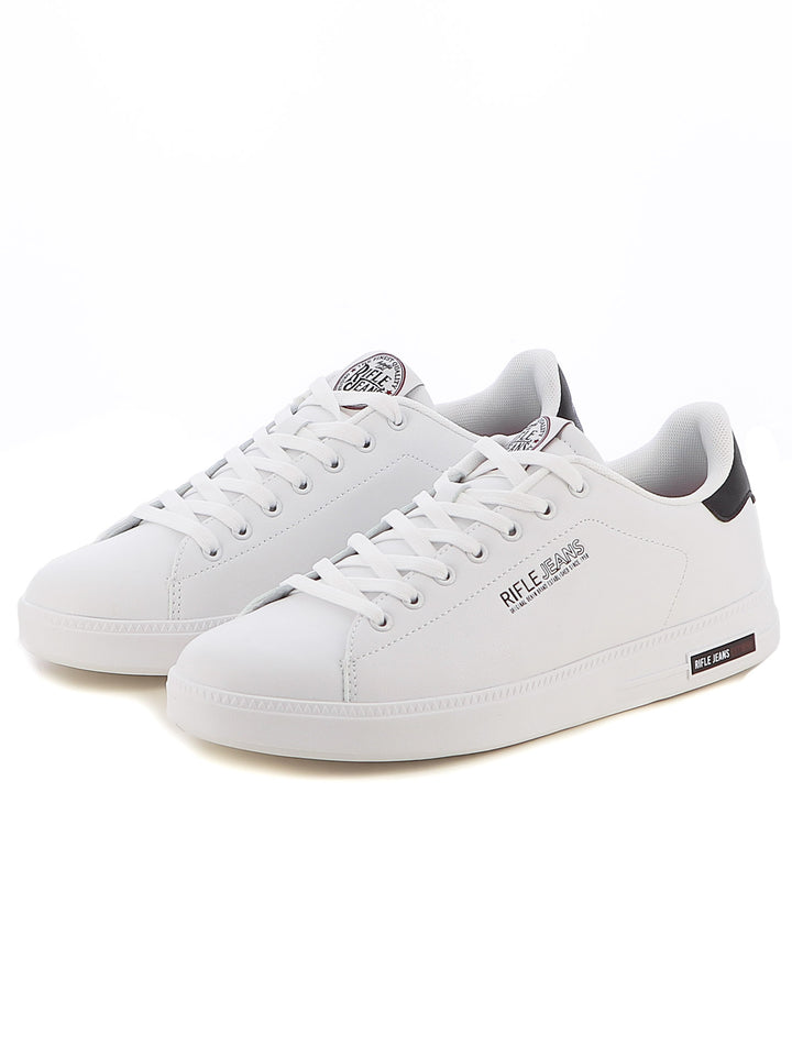 Sneakers stringate uomo RIFLE RFM424H90 bianco nero | Costa Superstore