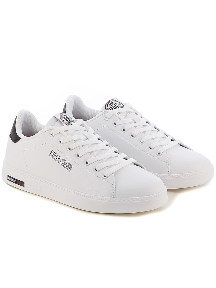 Sneakers stringate uomo RIFLE RFM424H90 bianco nero | Costa Superstore