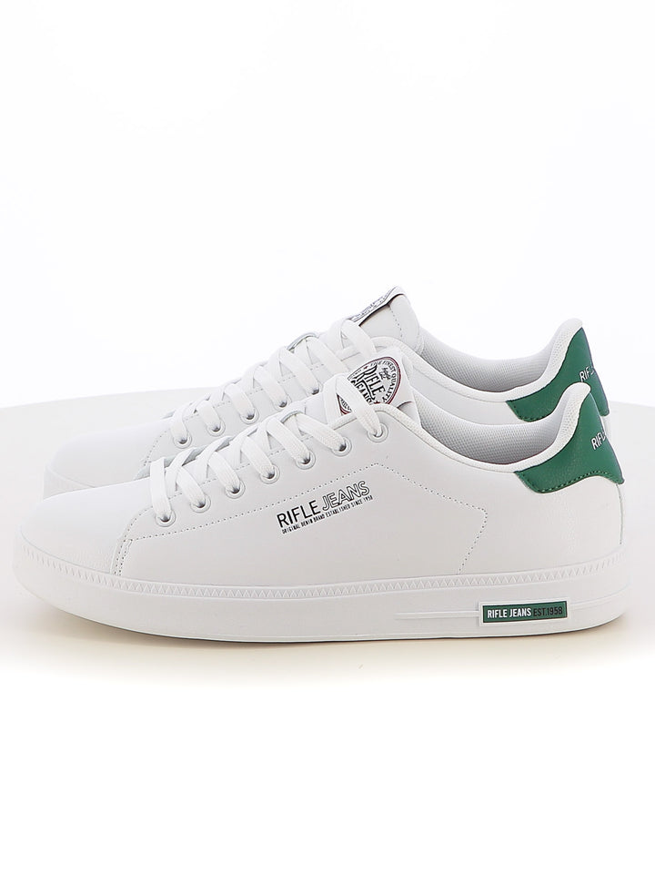 Sneakers stringate uomo RIFLE RFM424H90 bianco verde | Costa Superstore