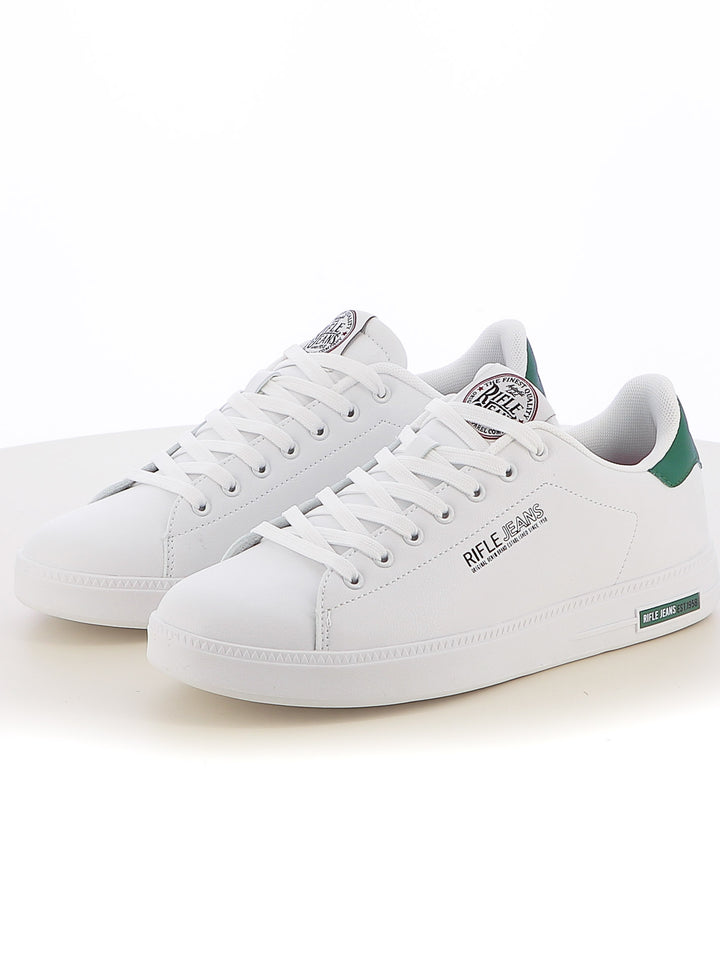 Sneakers stringate uomo RIFLE RFM424H90 bianco verde | Costa Superstore