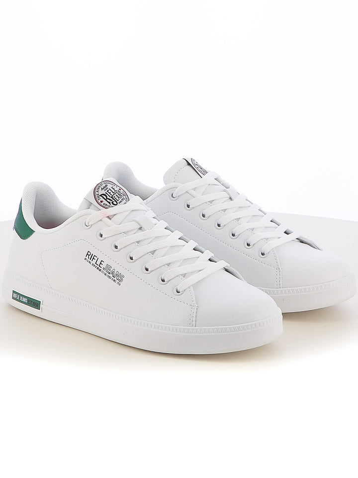 Sneakers stringate uomo RIFLE RFM424H90 bianco verde | Costa Superstore