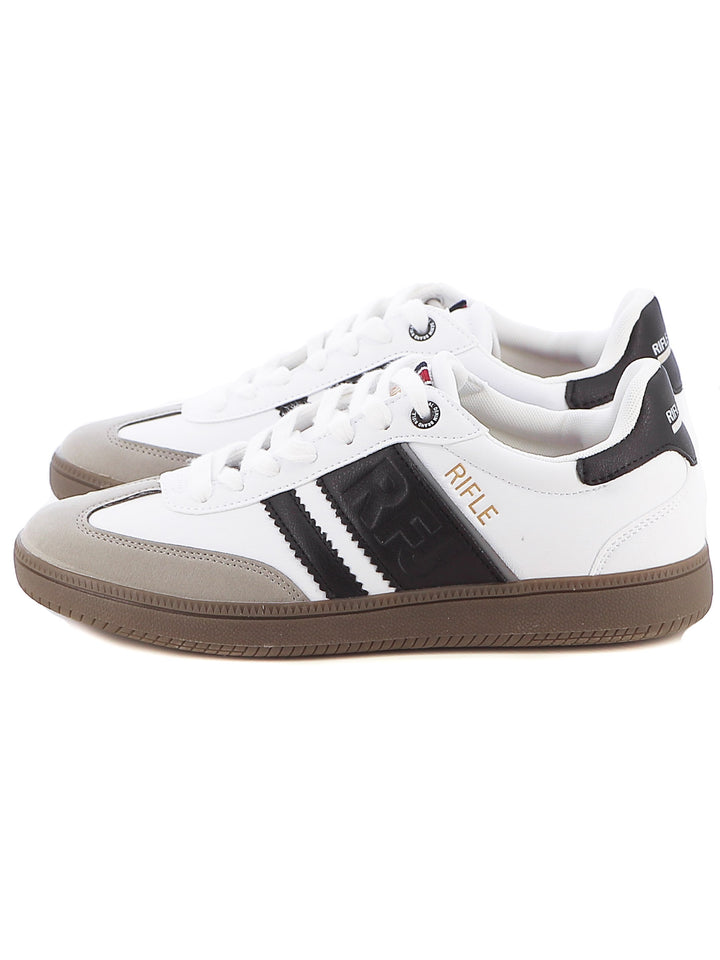 Sneakers stringate uomo RIFLE RFM426H10 bianco nero | Costa Superstore