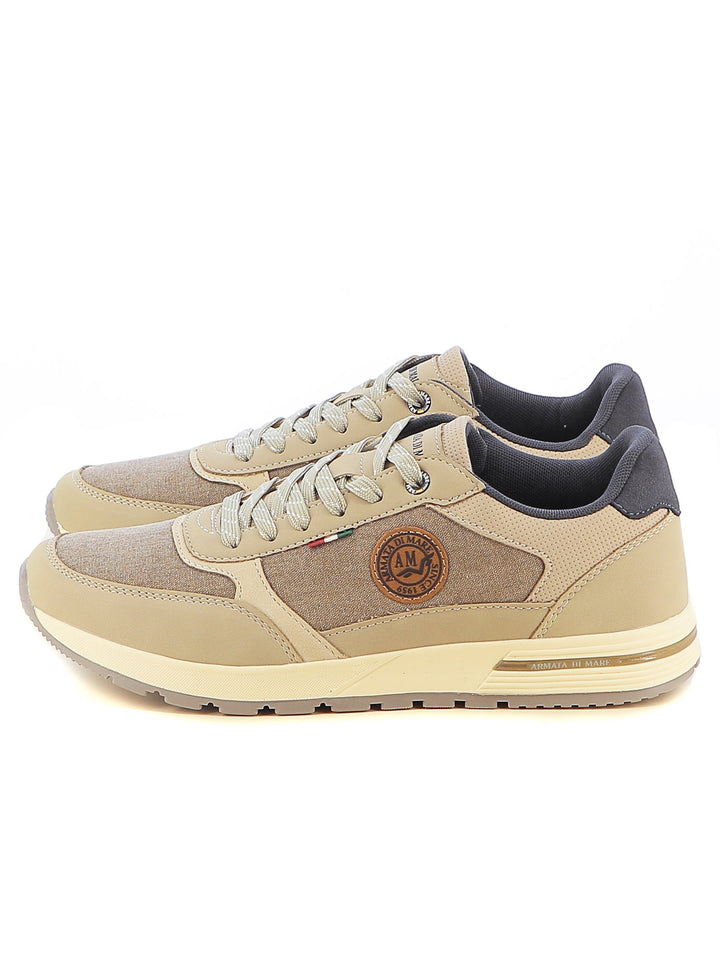 Sneakers stringate uomo ARMATA DI MARE AMUS25I701 beige chiaro | Costa Superstore