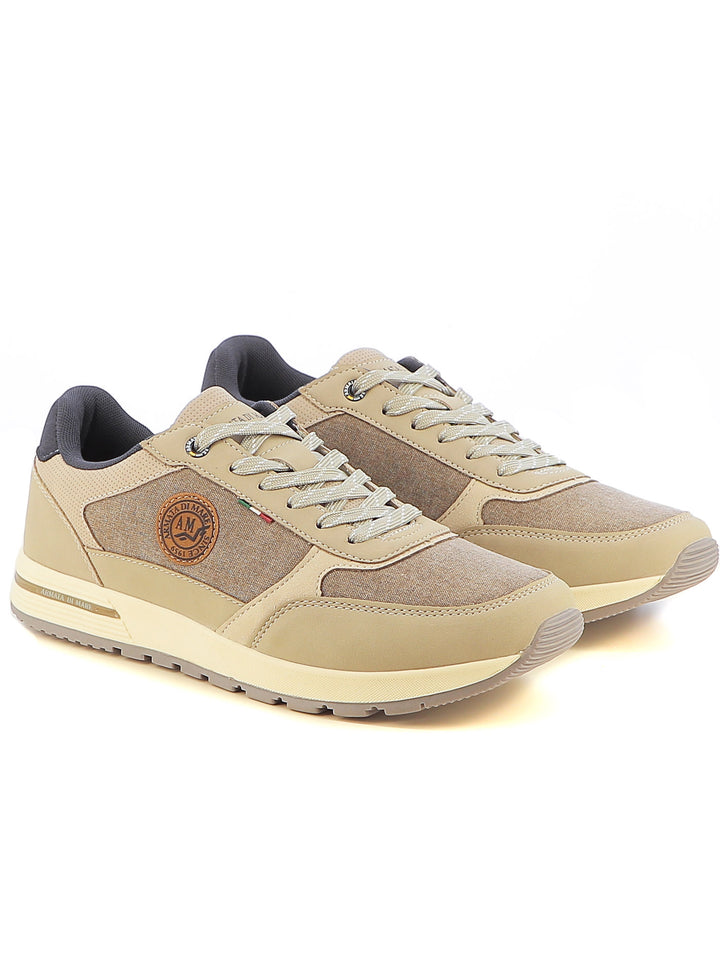 Sneakers stringate uomo ARMATA DI MARE AMUS25I701 beige chiaro | Costa Superstore