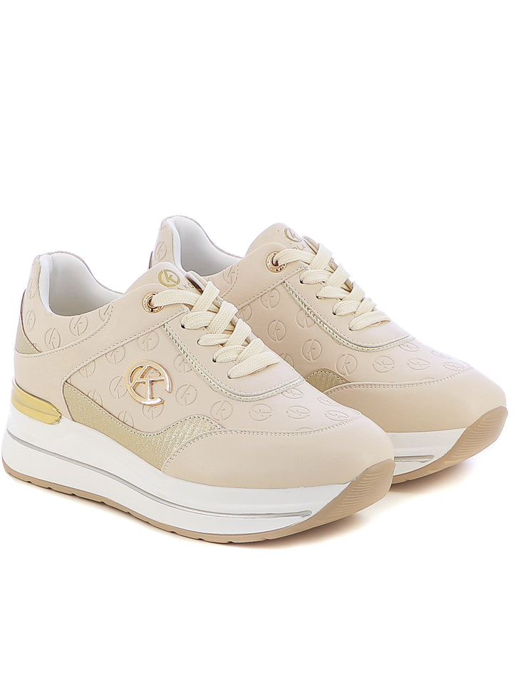 Sneakers stringate donna CARLA KOTE 2550K beige chiaro | Costa Superstore