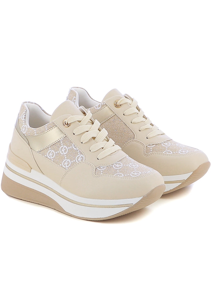 Sneakers stringate donna CARLA KOTE X32-16K beige chiaro | Costa Superstore