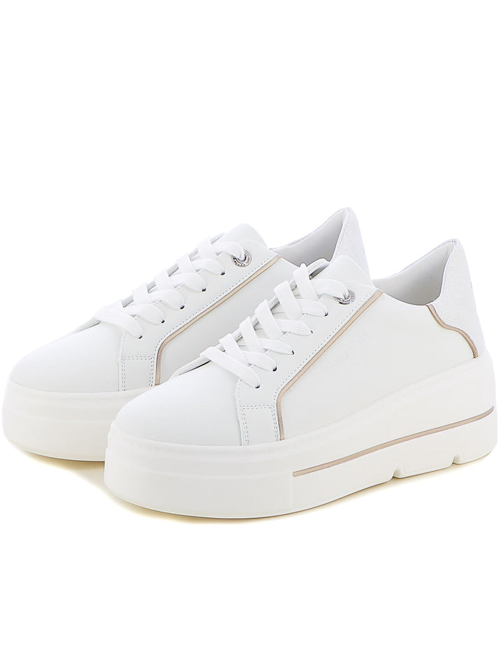 Sneakers stringate donna CARLA KOTE X32-1K bianco oro | Costa Superstore