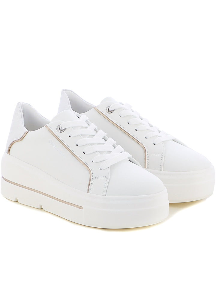 Sneakers stringate donna CARLA KOTE X32-1K bianco oro | Costa Superstore