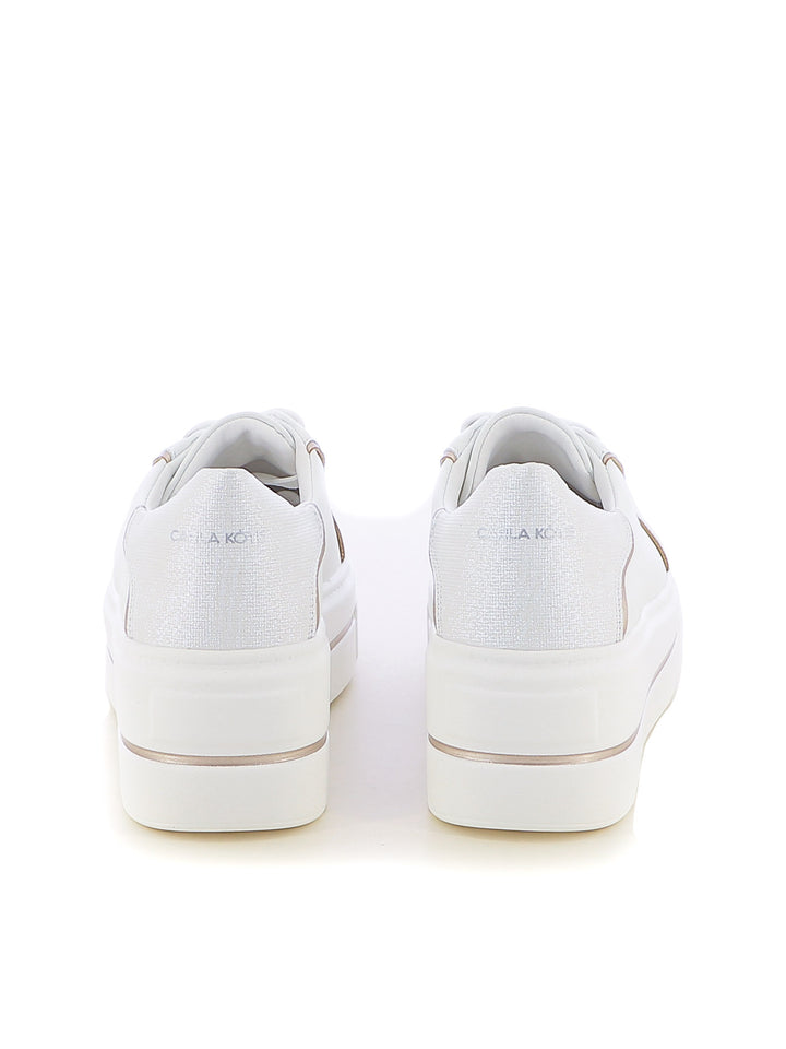 Sneakers stringate donna CARLA KOTE X32-1K bianco oro | Costa Superstore