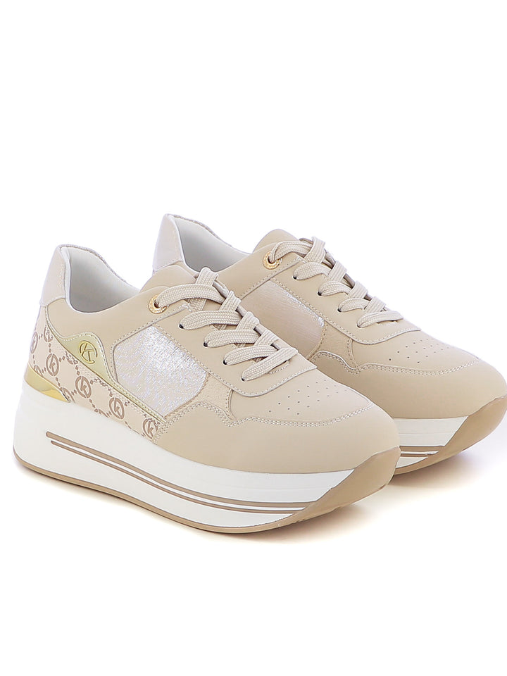 Sneakers stringate donna CARLA KOTE X32-20K beige chiaro | Costa Superstore