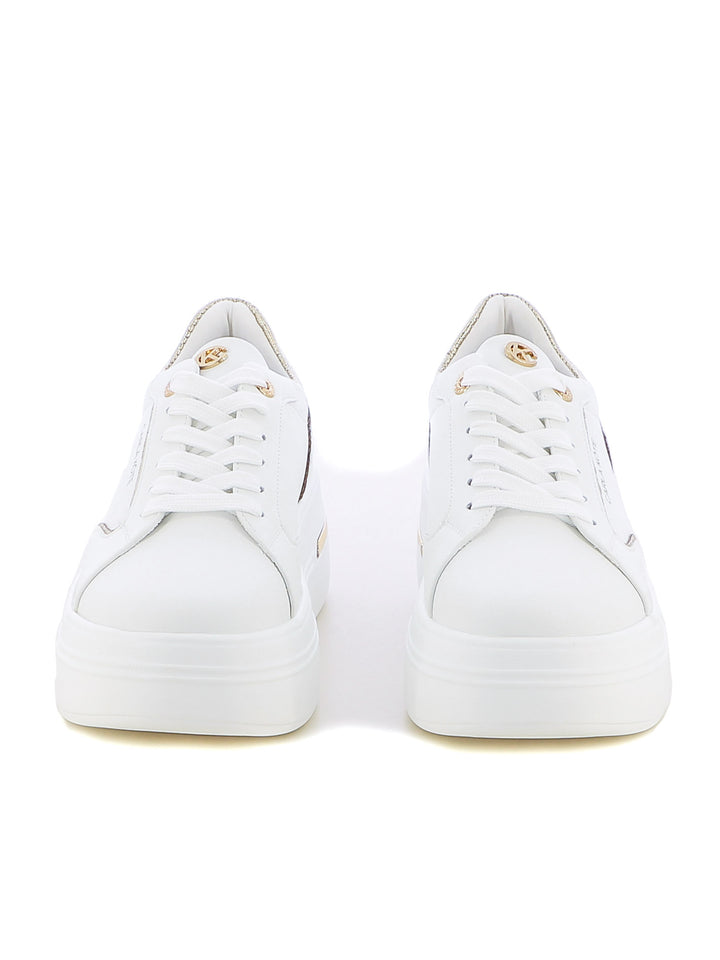 Sneakers stringate donna CARLA KOTE X32-5K bianco oro | Costa Superstore