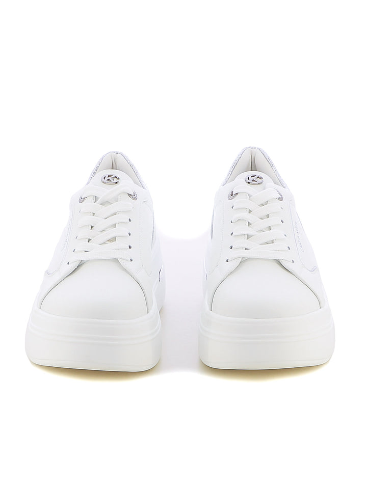 Sneakers stringate donna CARLA KOTE X32-5K bianco argento | Costa Superstore