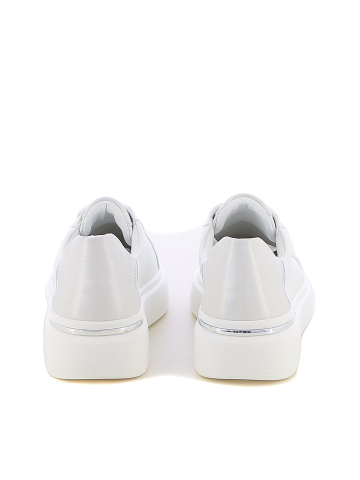 Sneakers stringate donna CARLA KOTE X32-60K bianco argento | Costa Superstore