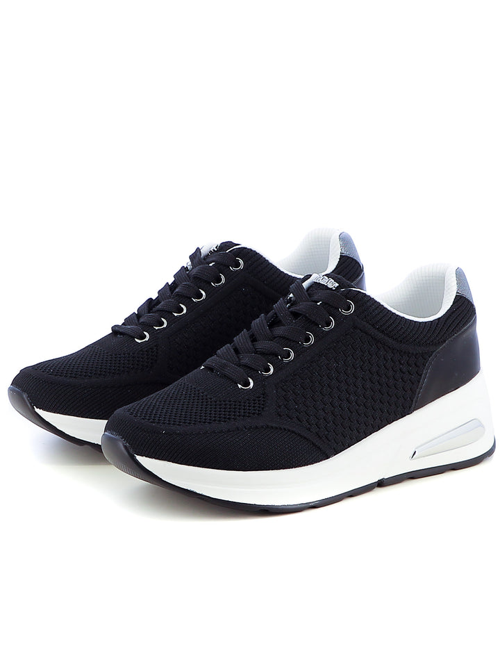 Sneakers stringate donna INBLU IN419 nero | Costa Superstore