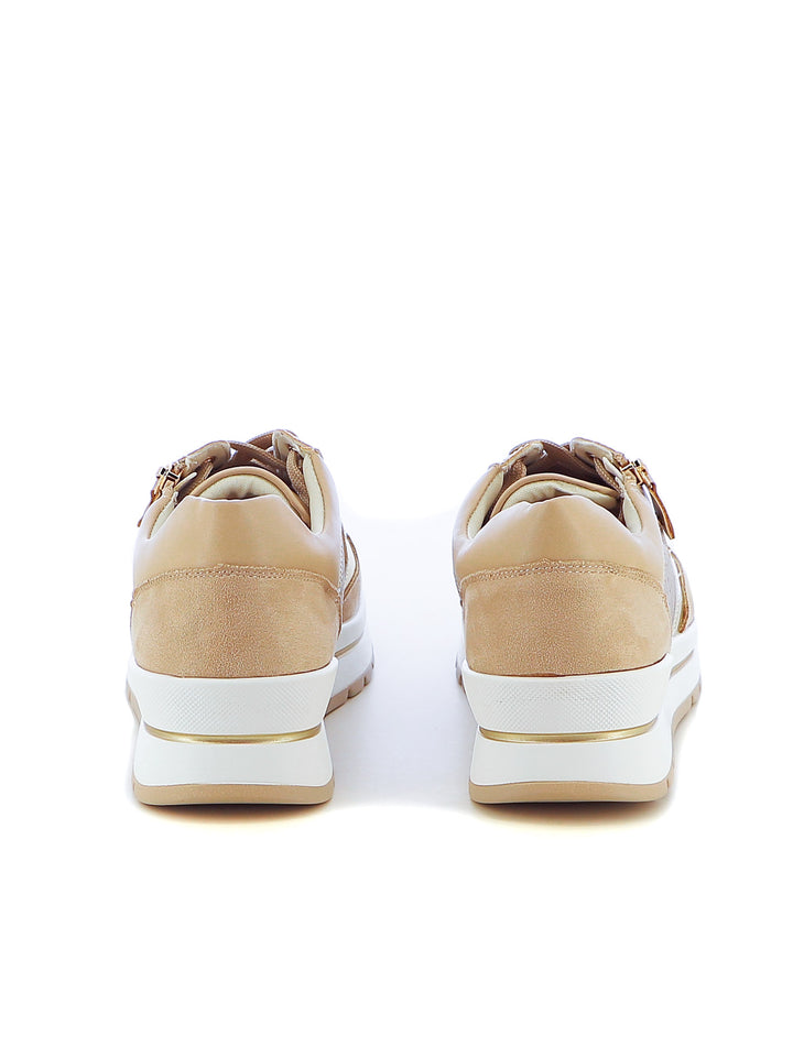 Sneakers stringate donna MINU H21560-1 beige scuro | Costa Superstore