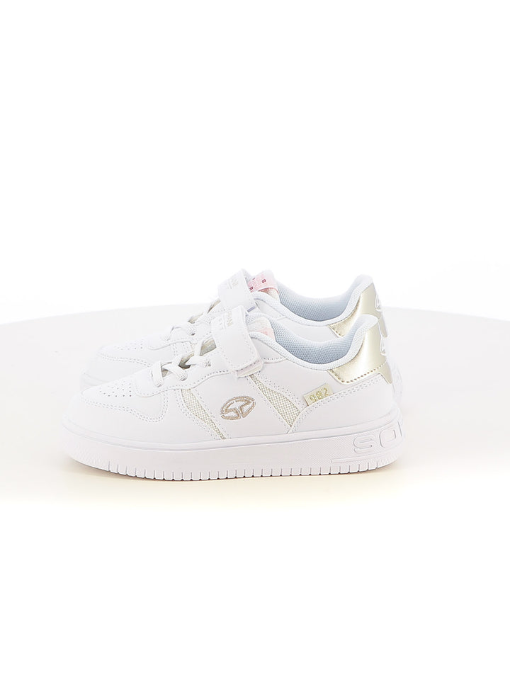 Sneakers stringate bambina SOPRANI SPORT SPG514R00B bianco oro | Costa Superstore